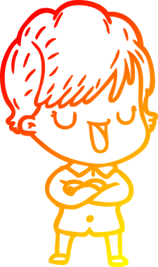 Bir insan tarafından çizilmiş bir karikatür kadın çizimi.