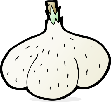 bir insan tarafından çizilmiş sarımsak karikatürü
