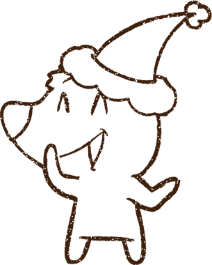 Bir insan tarafından çizilmiş Noel Ayısı Kömürü