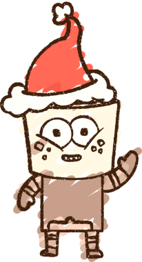 Bir insan tarafından çizilen Noel Robotu Tebeşiri