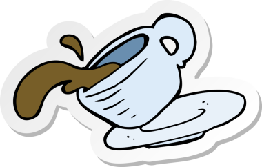 Bir insan tarafından çizilmiş bir karikatür çıkartması.