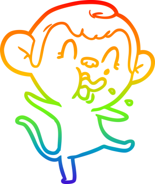 gökkuşağı gradyan çizgisi insan tarafından çizilmiş çılgın bir çizgi maymun çizimi