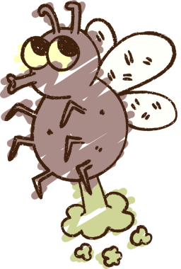 Bir insan tarafından çizilen İğrenç Sinek Tebeşiri