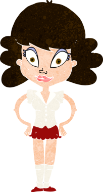 Bir insan tarafından çizilmiş güzel bir kadın.