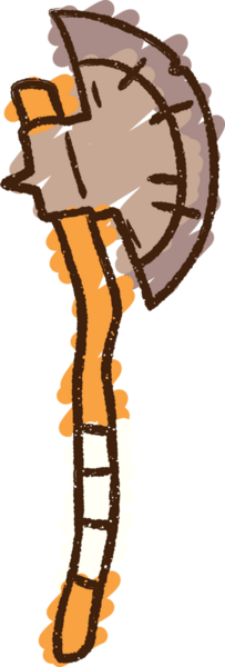 Bir insan tarafından çizilen Balta Tebeşiri