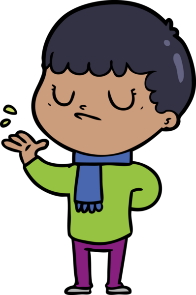 Bir insan tarafından çizilmiş huysuz çocuk çizgi filmi.