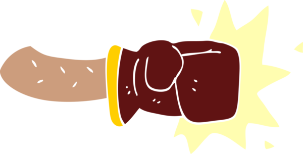 Bir insan tarafından çizilmiş karalama boks eldiveni.