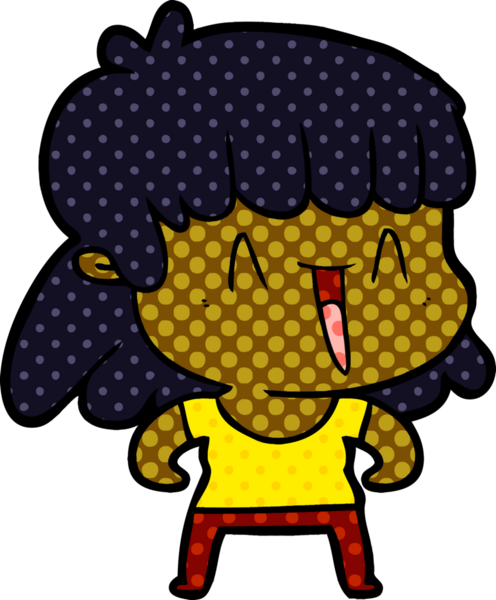 Bir insan tarafından çizilmiş karikatür kadın.