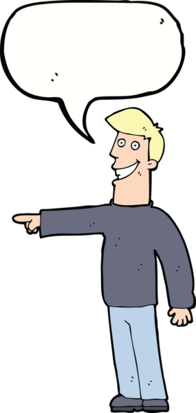 Bir insan tarafından çizilmiş konuşma balonlu bir adam.