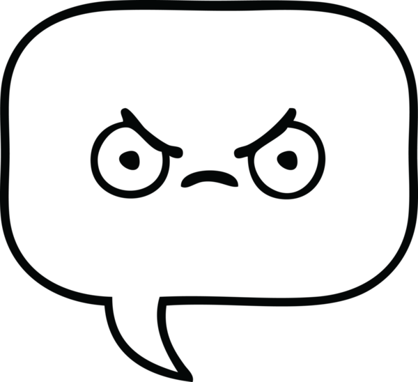 Bir insan tarafından çizilmiş bir konuşma baloncuğunun çizgi çizimi