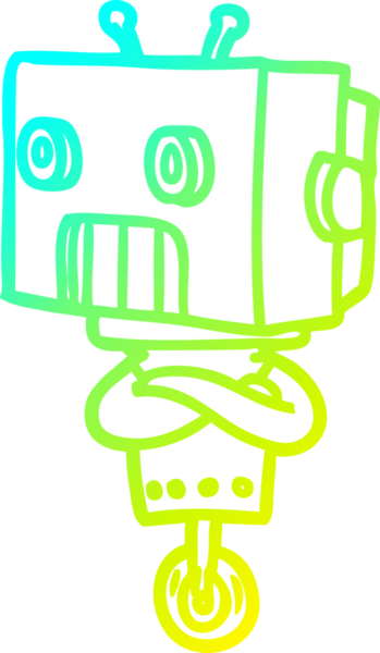 Bir insan tarafından çizilmiş soğuk gradyan robot çizimi