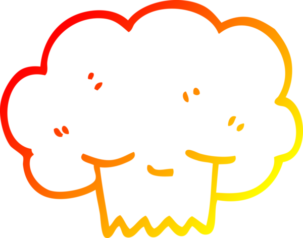 Bir insan tarafından çizilen çizgi film patlama bulutunun sıcak çizgi çizimi