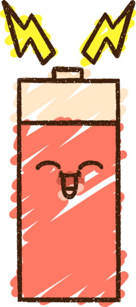 Bir insan tarafından çizilmiş pil tebeşiri.