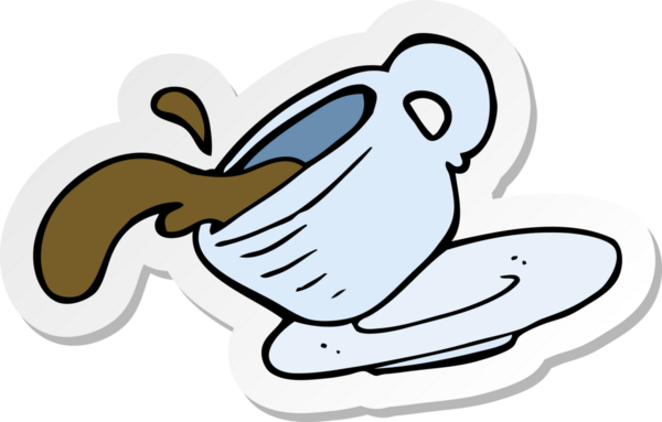 Bir insan tarafından çizilmiş bir karikatür çıkartması.