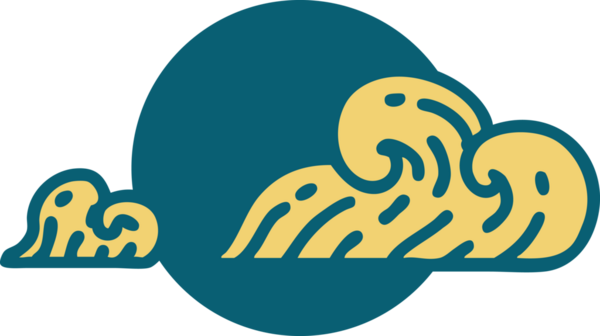 Bir insan tarafından çizilmiş bulutların ikonik dövme şekli