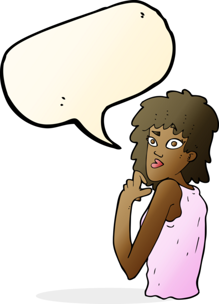 Bir insan tarafından çizilmiş konuşma balonlu bir karikatür.