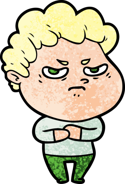 Bir insan tarafından çizilmiş kızgın bir adam.