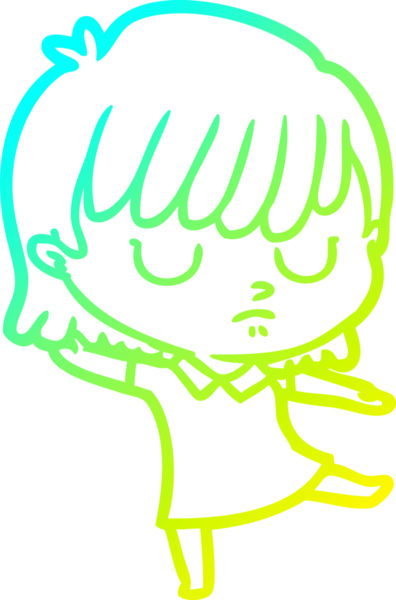 Bir insan tarafından çizilmiş bir karikatür kadın çizimi.