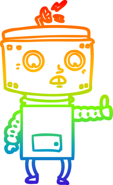 gökkuşağı gradyan çizgisi bir insan tarafından çizilmiş robot çizgi
