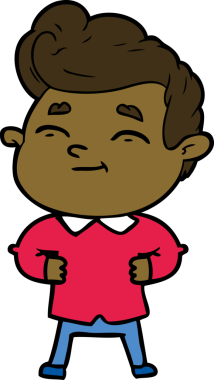 Bir insan tarafından çizilmiş mutlu çizgi film adamı.