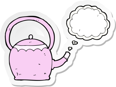 Bir insan tarafından çizilmiş karikatür kazanı çıkartması.