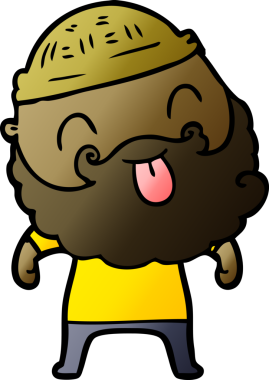 Bir insan tarafından çizilmiş sakallı bir adam.