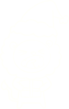 Bir insan tarafından çizilen Noel Aslanı Tebeşiri