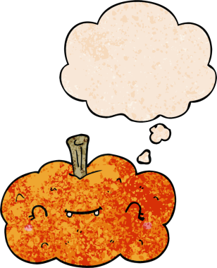 bir insan tarafından çizilmiş grunge desenli balkabağı.