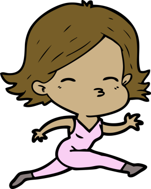 Bir insan tarafından çizilmiş karikatür kadın.