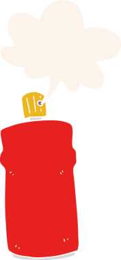 bir insan tarafından çizilmiş retro tarzı konuşma baloncuğu ile çizgi film spreyi