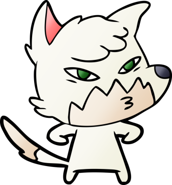 Bir insan tarafından çizilmiş akıllı çizgi film tilkisi.