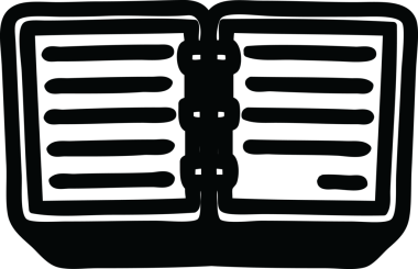 bir insan tarafından çizilmiş bir kitap simgesi