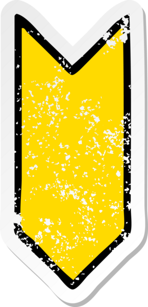 Bir insan tarafından çizilmiş karton madalya etiketi.