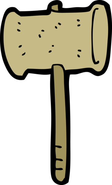 Bir insan tarafından çizilmiş tokmak.