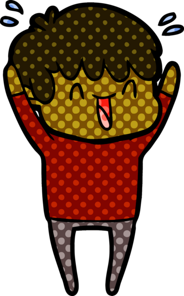 Bir insan tarafından çizilmiş gülen çocuk.