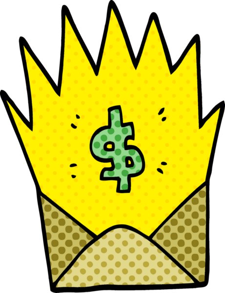 karikatür karalaması bir insan tarafından beklenmeyen maaş çeki