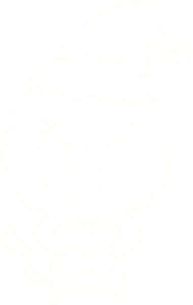 Bir insan tarafından çizilen Noel Aslanı Tebeşiri