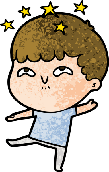 çizgi film bir insan tarafından çizilmiş hayret verici çocuk.