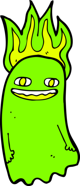 Bir insan tarafından çizilmiş komik çizgi film hayaleti.