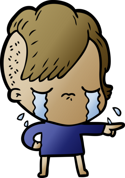 Bir insan tarafından çizilen ağlayan kız.