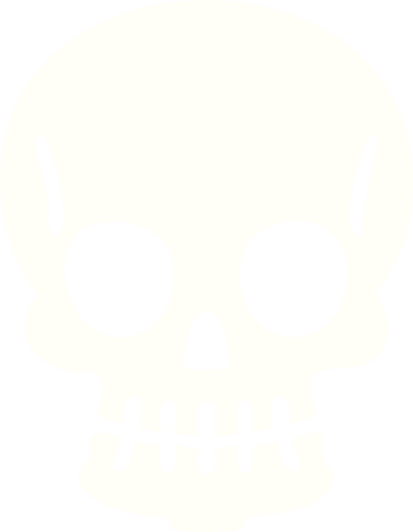 Bir insan tarafından çizilmiş tuhaf bir kafatası.