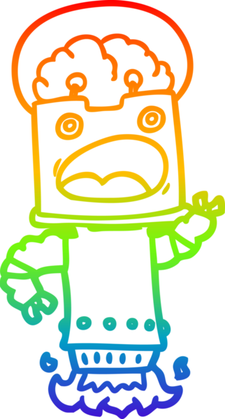 gökkuşağı gradyan çizgisi bir insan tarafından çizilmiş robot çizgi