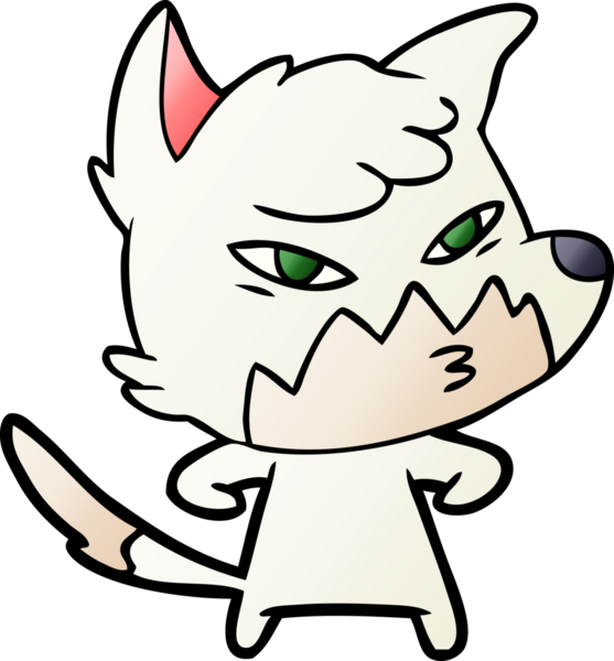 Bir insan tarafından çizilmiş akıllı çizgi film tilkisi.