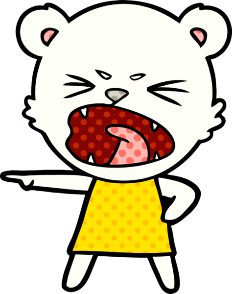 Bir insan tarafından çizilmiş kutup ayısı karikatürü