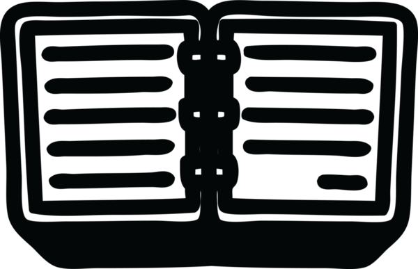 bir insan tarafından çizilmiş bir kitap simgesi