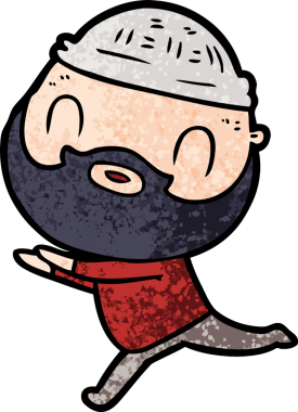 Bir insan tarafından çizilmiş sakallı bir adam.