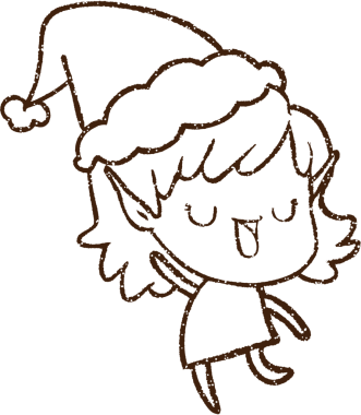 Xmas Elf Kömürü Bir insan tarafından çizilmiş