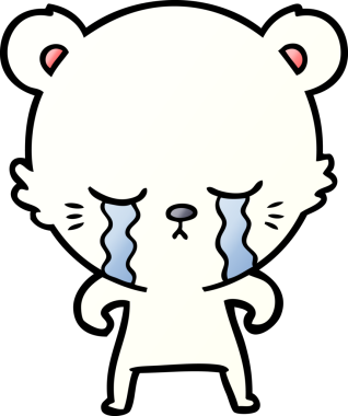 Bir insan tarafından çizilmiş kutup ayısı karikatürü