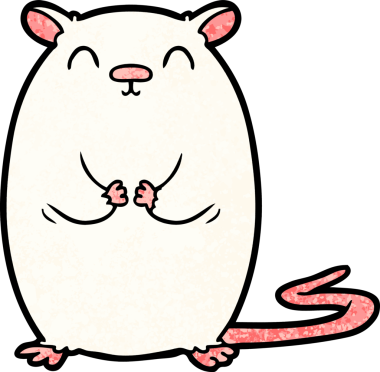 bir insan tarafından çizilmiş çizgi film faresi