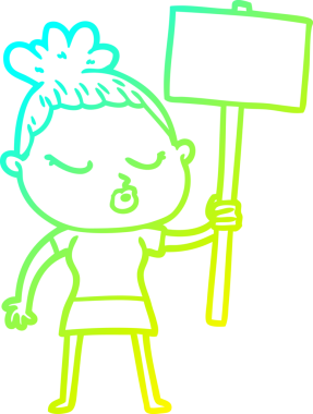 Bir insan tarafından çizilmiş soğuk bir çizgi film çizimi.